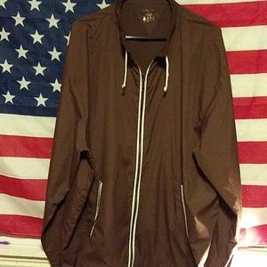 CHOCOLATE BROWN FINISH LINE 2XL MENS Wind JACKET